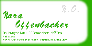 nora offenbacher business card